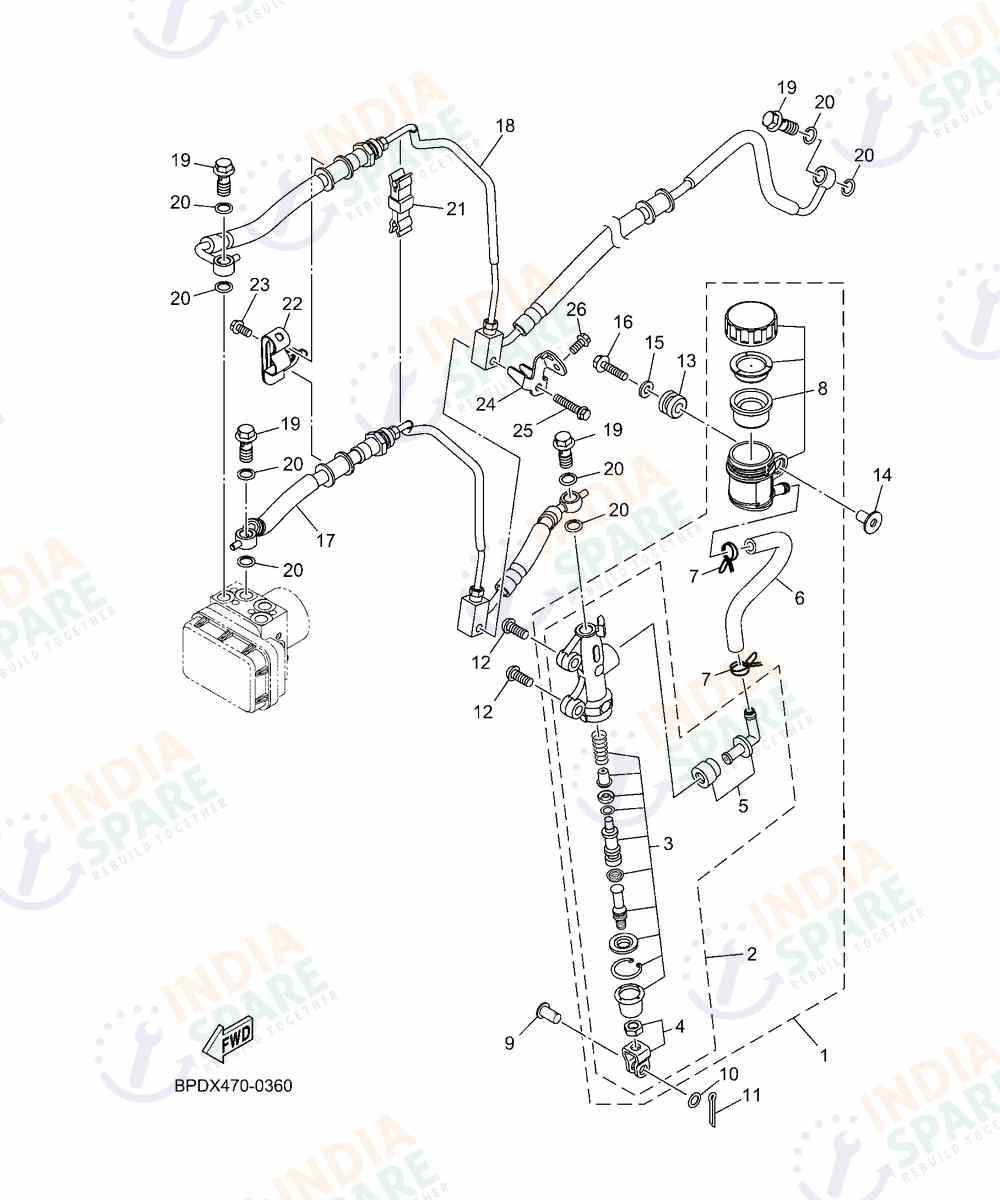 YAMAHA DM4B R15 V4 Series REAR MASTER CYLINDER